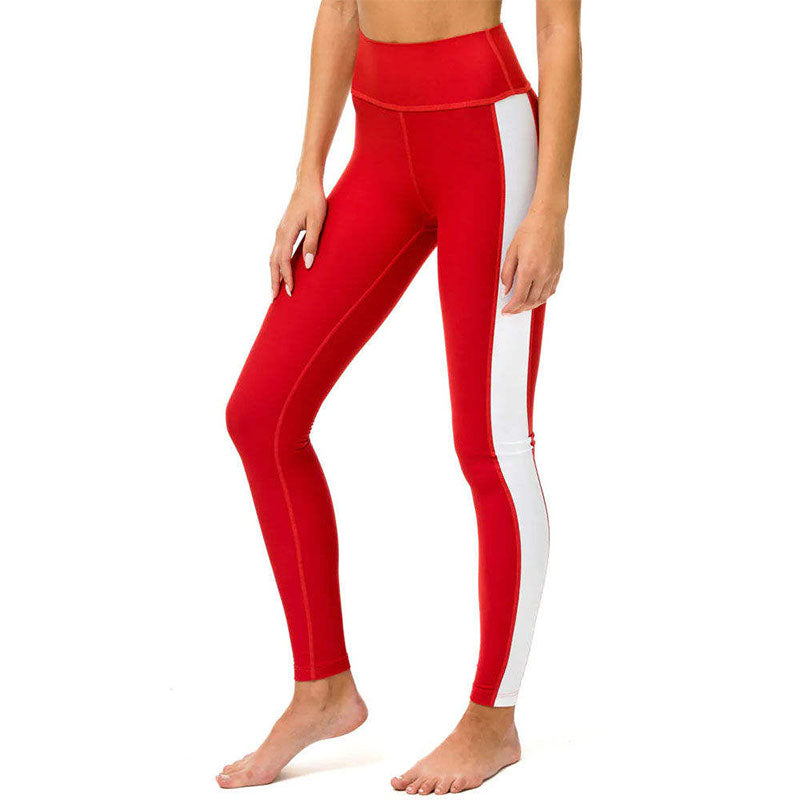 Custom Good Running Leggings with High Waist and Color-Block Panels