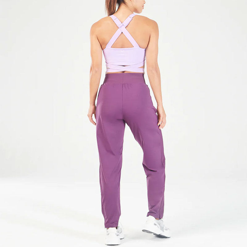 Custom Ladies Windproof Running Track Pants with Drawstring Waist