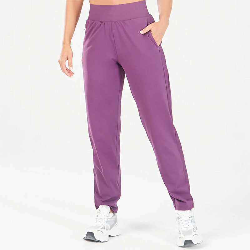 Custom Ladies Windproof Running Track Pants with Drawstring Waist