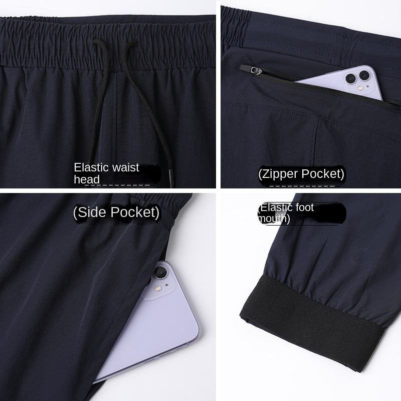 Custom Logo Men’s Lightweight Running Pants with Elastic Waist
