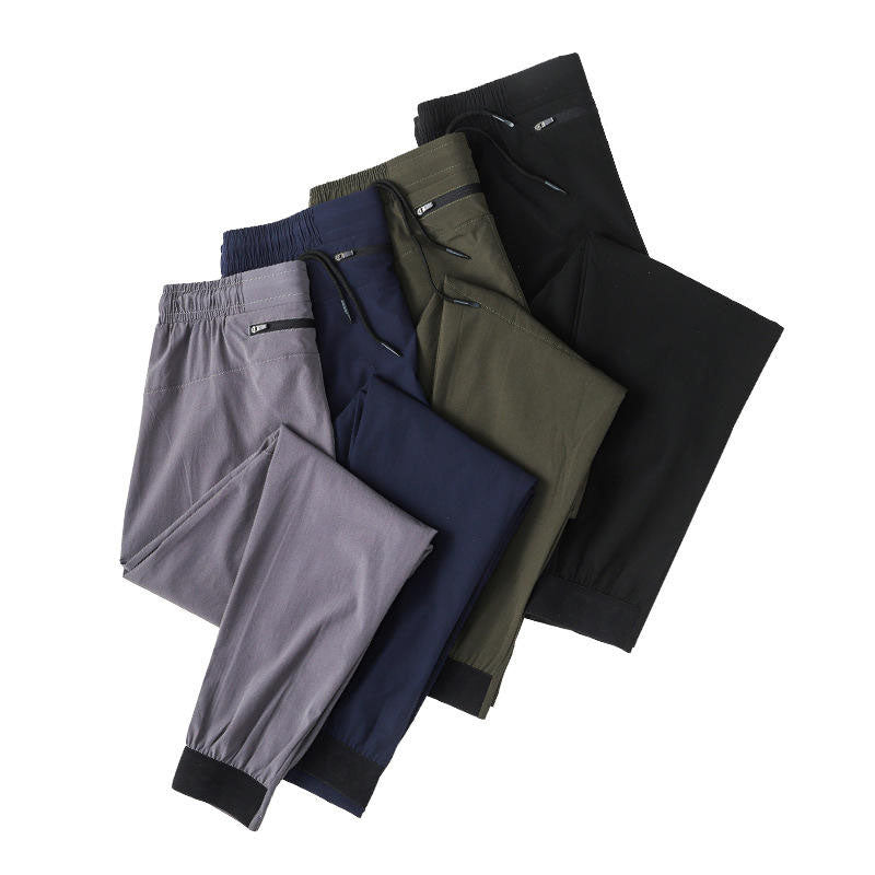 Custom Logo Men’s Lightweight Running Pants with Elastic Waist