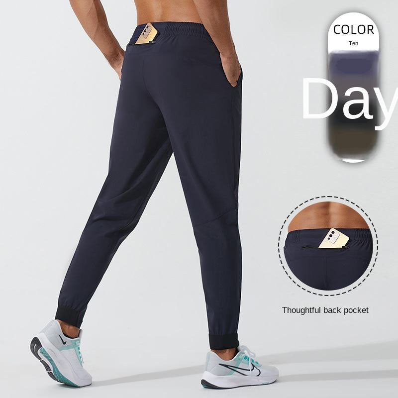 Custom Logo Men’s Lightweight Running Pants with Elastic Waist