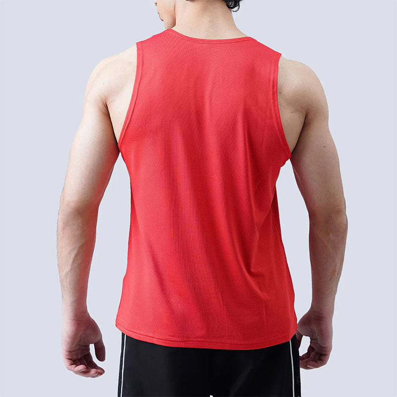 Custom Logo Men’s Running Singlet – 160g Cotton Gym Vest