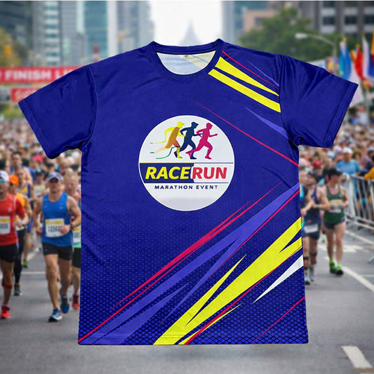 Custom Marathon Running T Shirt Design with Full-Color Sublimation