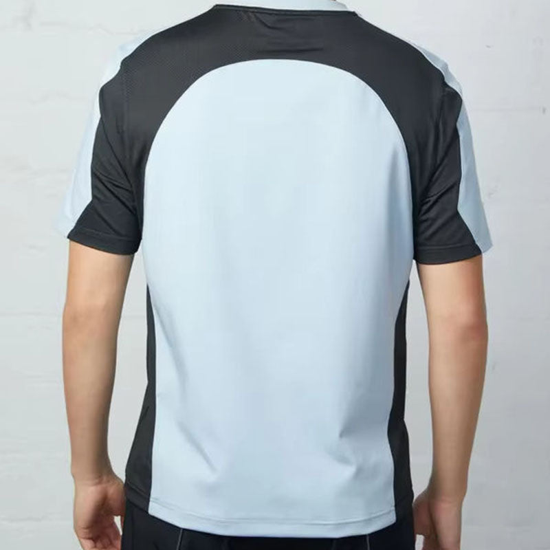 Custom Men Running T-Shirts with Breathable Contrast Panels