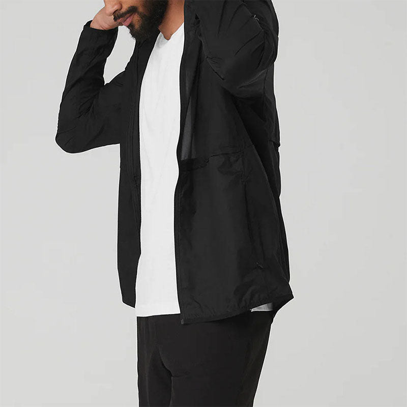 Custom Men's Lightweight Running Jacket – 120G Hooded Windbreaker