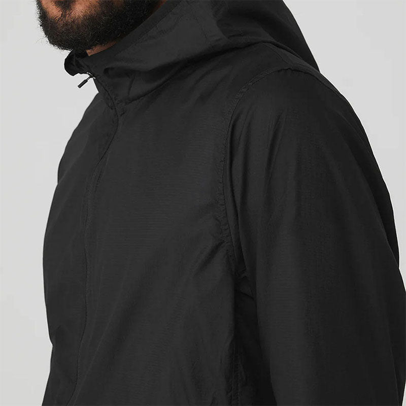 Custom Men's Lightweight Running Jacket – 120G Hooded Windbreaker