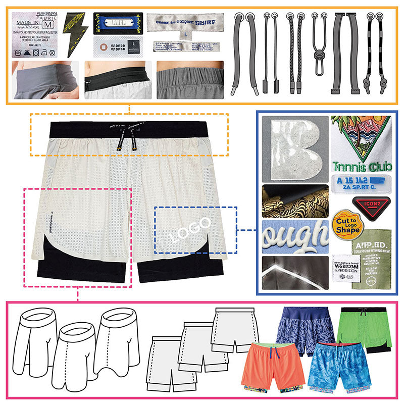Men’s 2-in-1 Running Shorts with Hidden Pocket and Split Hem