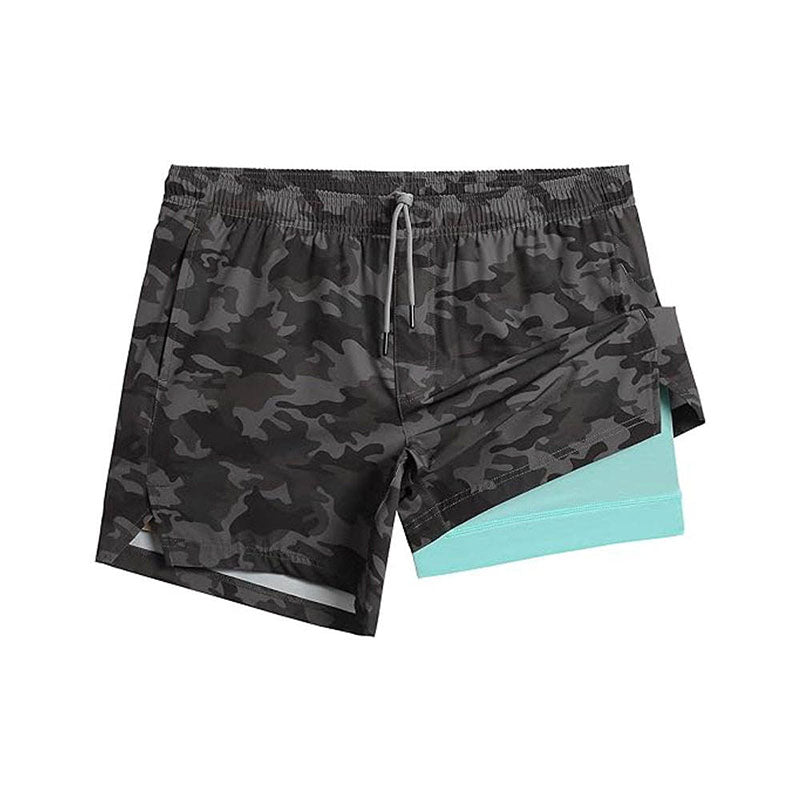 Quick-Dry Men’s 2-in-1 Running Shorts with Supportive Inner Layer