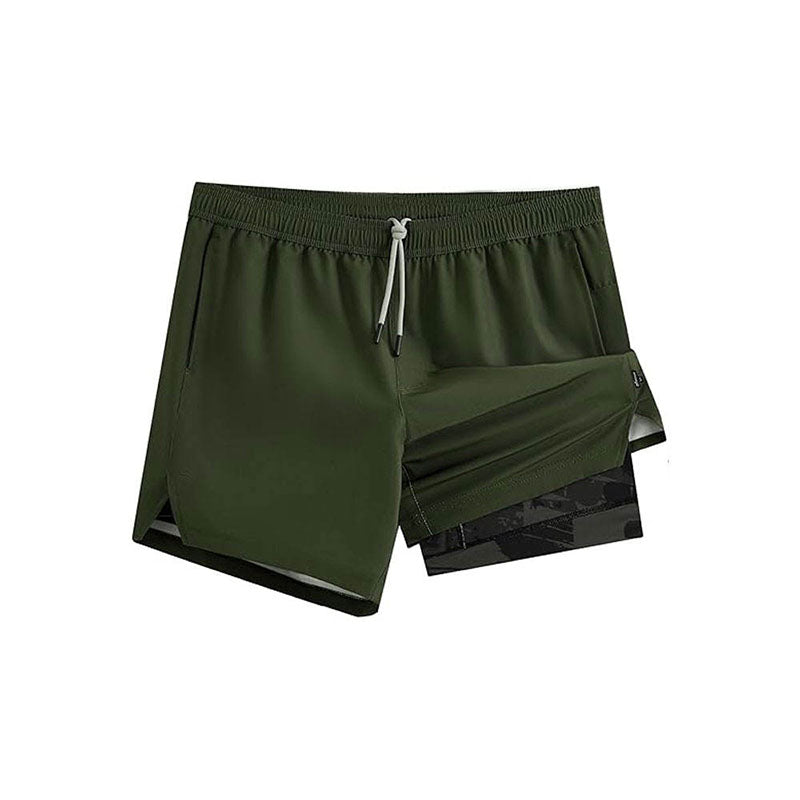 Quick-Dry Men’s 2-in-1 Running Shorts with Supportive Inner Layer