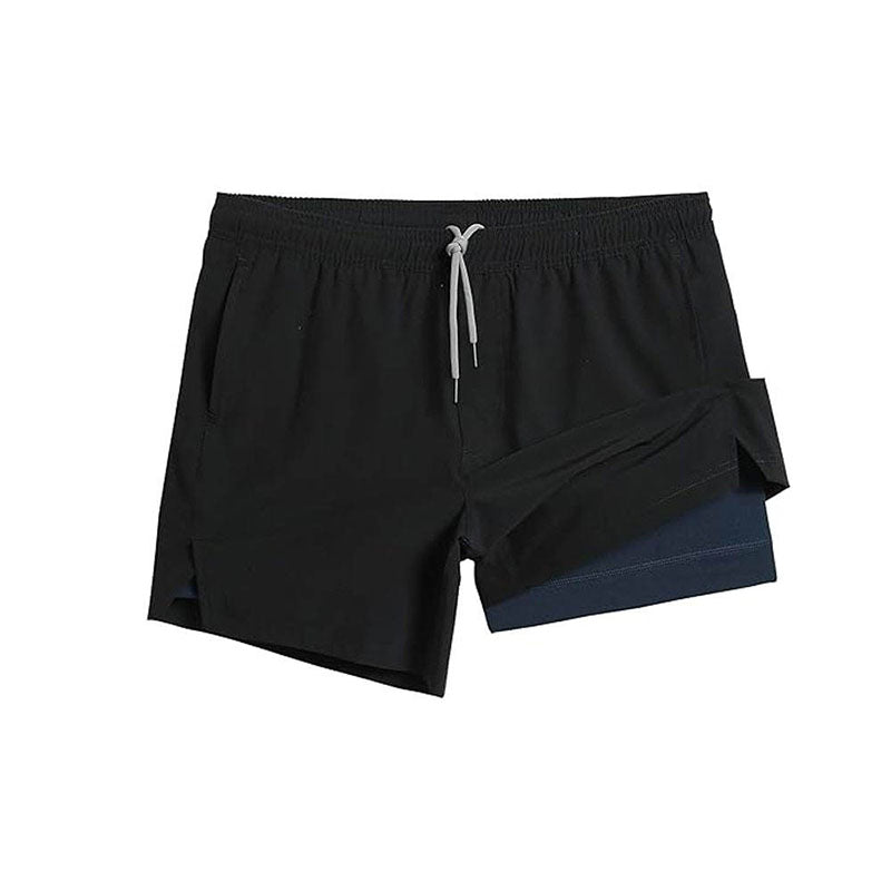 Quick-Dry Men’s 2-in-1 Running Shorts with Supportive Inner Layer