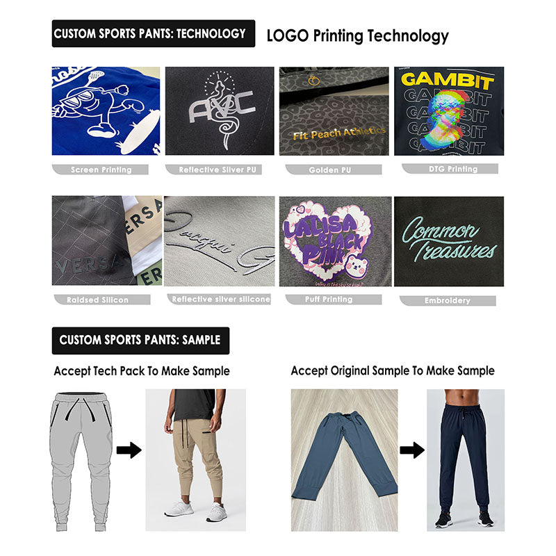 Custom Men’s 220gsm Stretch Running Jogger Pants with Side Pockets