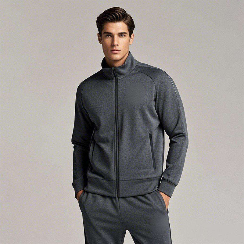 Custom Men's Running Jacket – 260G Stand-Collar Track Style