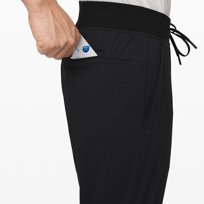 Custom Men’s 4-Way Stretch Running Pants with Drawstring Waist