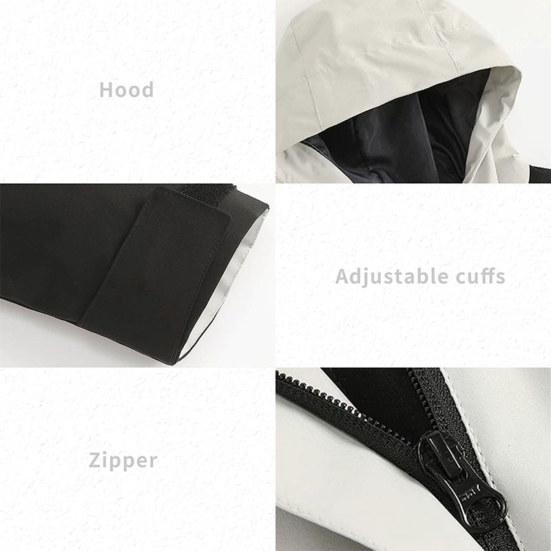 Custom Men's Color-Block Running Jacket with Coated Windproof Shell