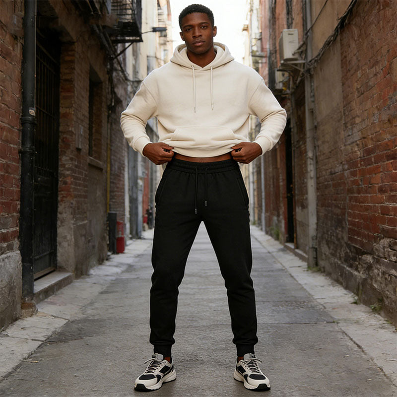 Custom Men’s Midweight Winter Running Jogger Pants with Pockets