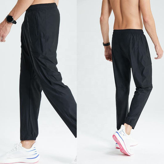 Custom Men’s Quick-Dry Woven Running Pants with Elastic Waist