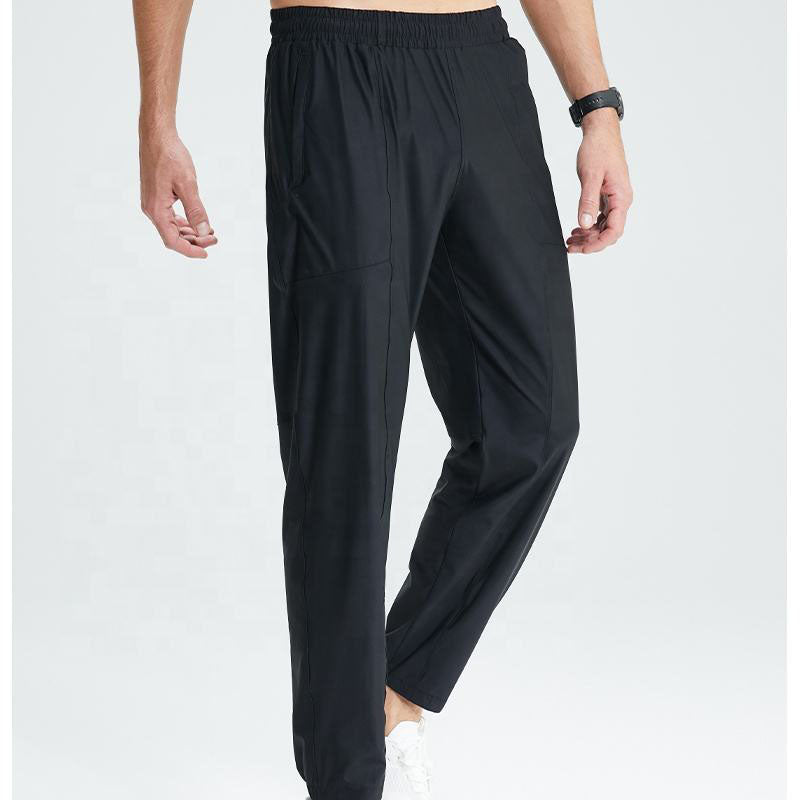 Custom Men’s Quick-Dry Woven Running Pants with Elastic Waist