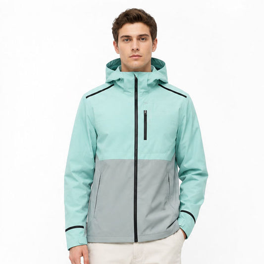 Custom Men's Winter Running Jacket with Reflective Back Panel