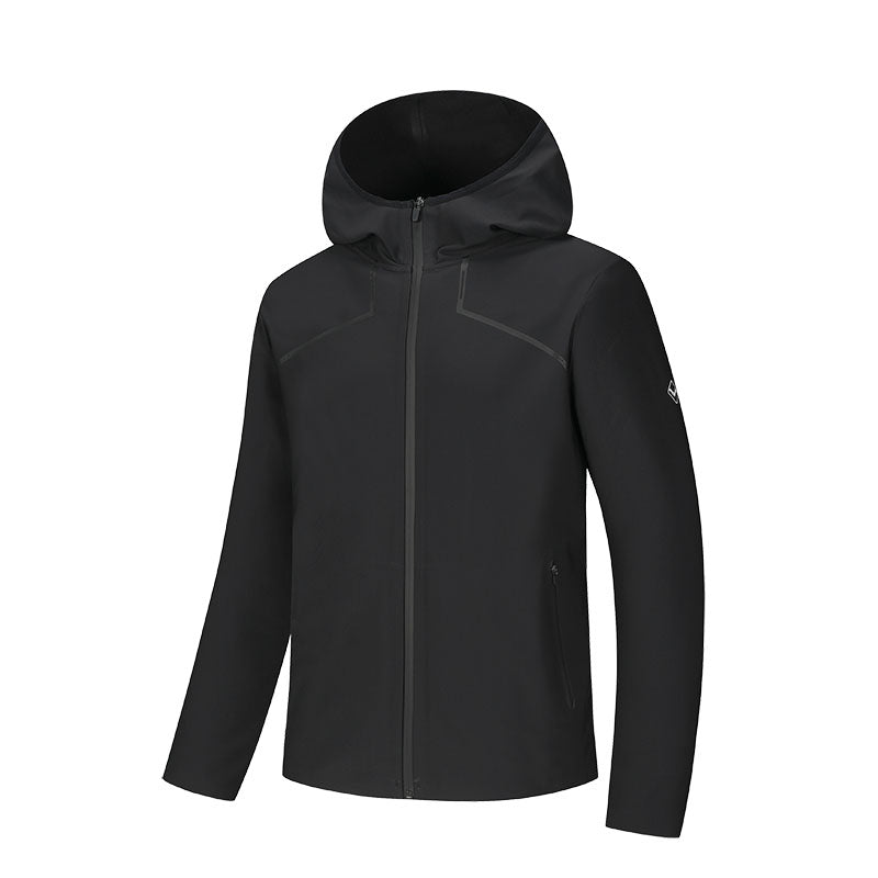 Custom Mens Reflective Running Jacket with Bonded Seams and Zipper Pockets