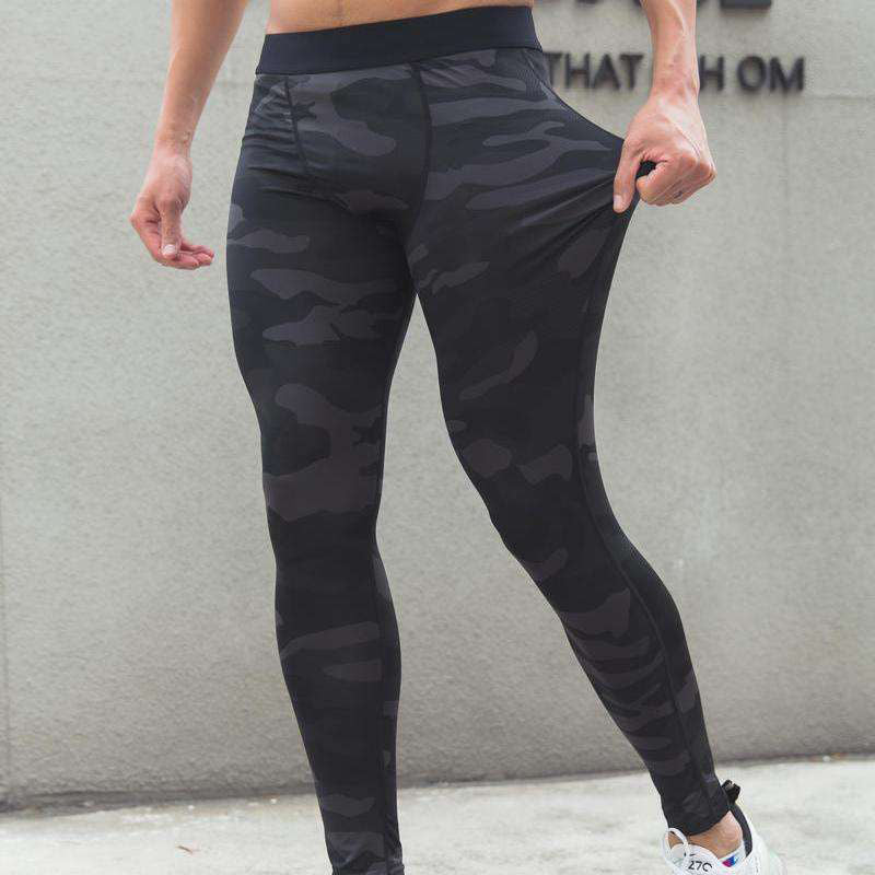 Custom Men’s Running Compression Leggings, Camo OEM Tights