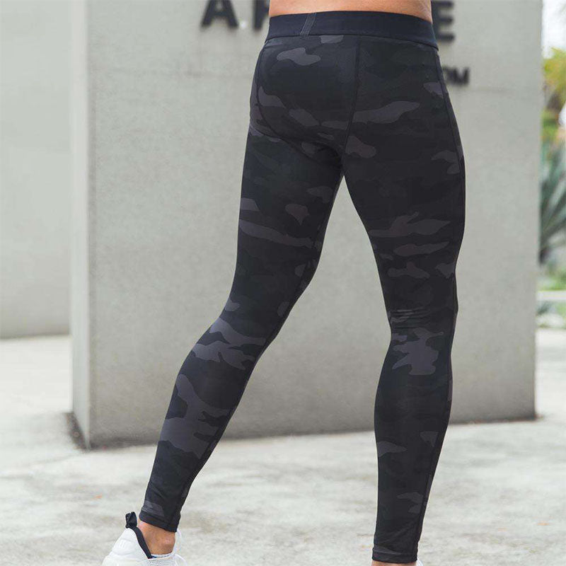 Custom Men’s Running Compression Leggings, Camo OEM Tights
