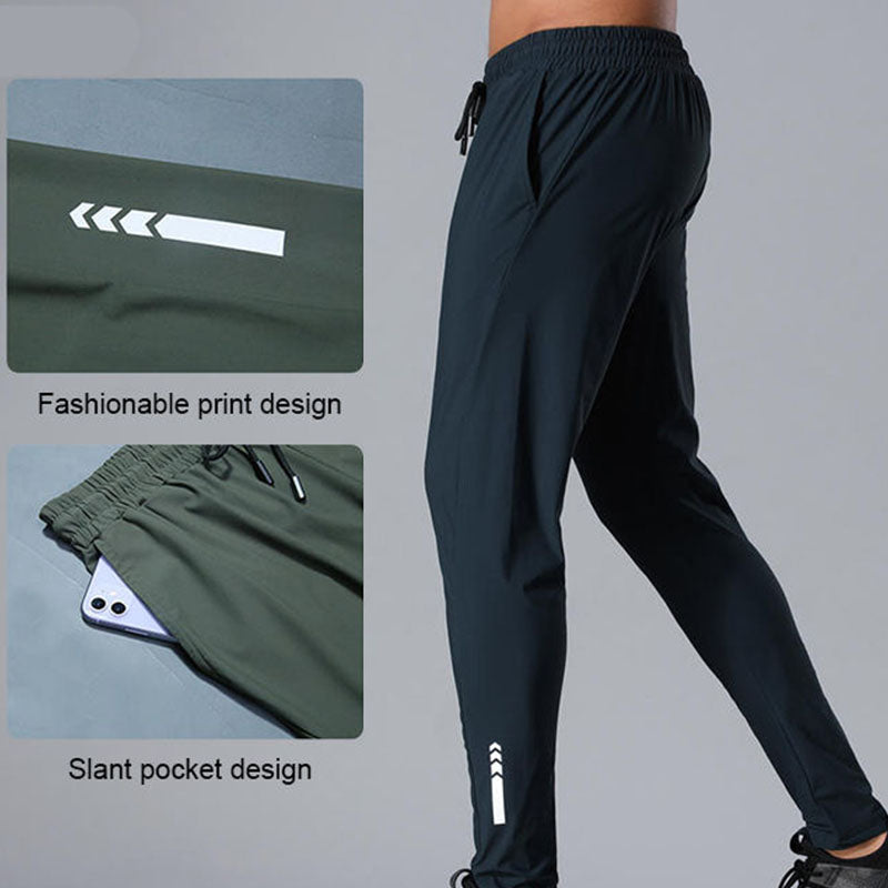 Custom Mens Running Pants Cold Weather Straight Fit with Reflective Detail