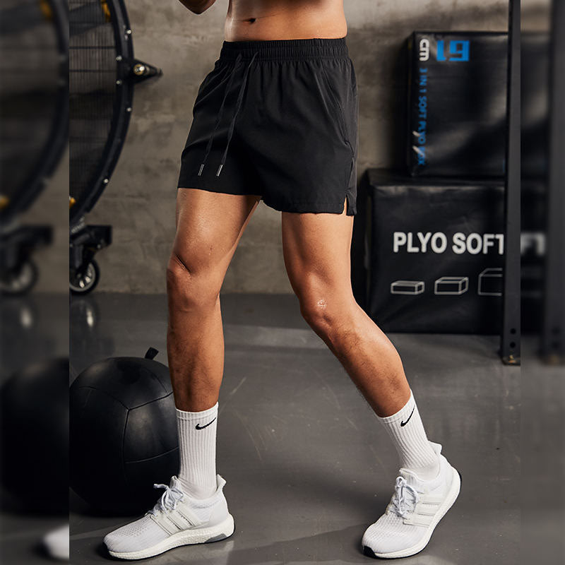 Quick-Dry Woven Men’s Running Shorts with Elastic Waist