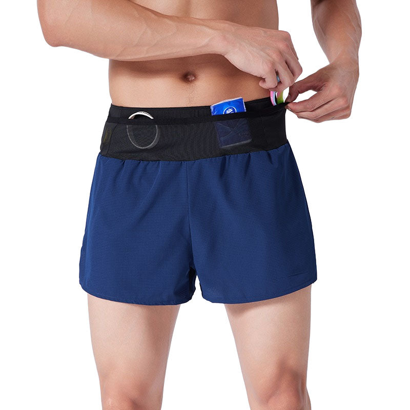 Custom Mens Running Shorts with Liner and Multi-Pocket Waistband