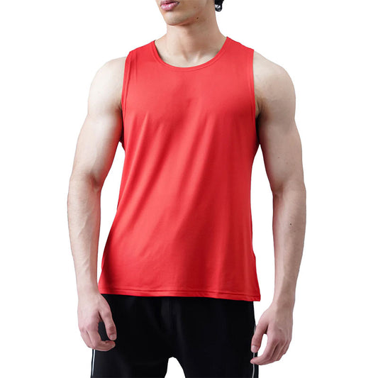 Custom Men's Running Tank Tops in 180g Breathable Polyester