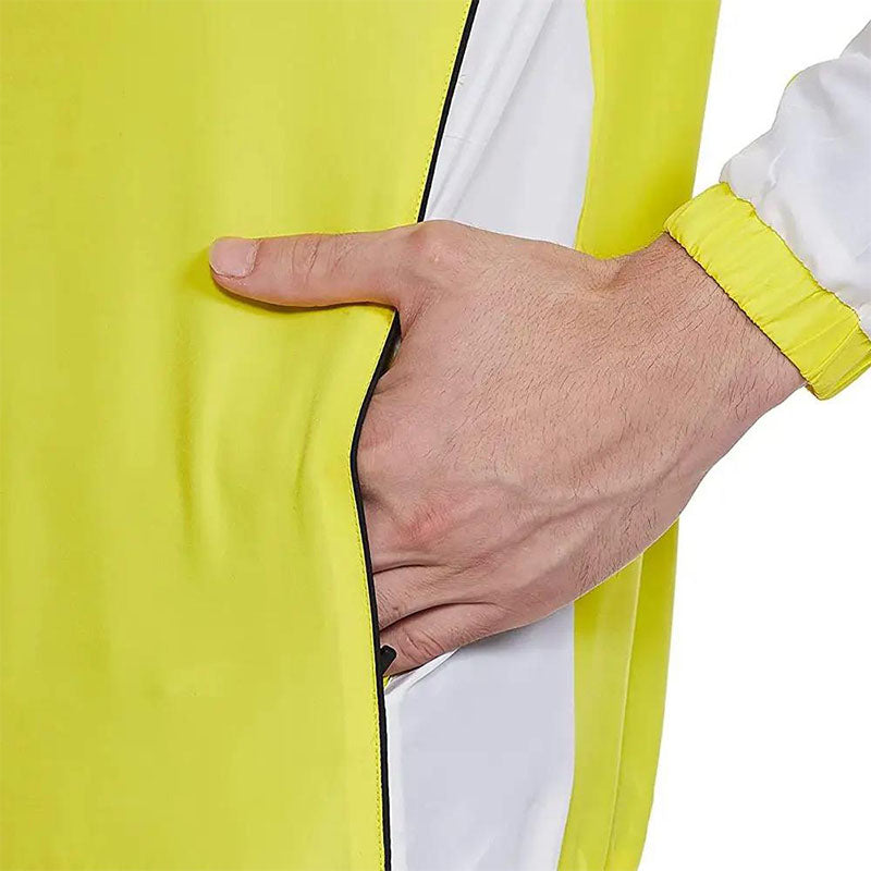 Custom Mens Running Winter Jacket with High-Visibility Colorblock Design