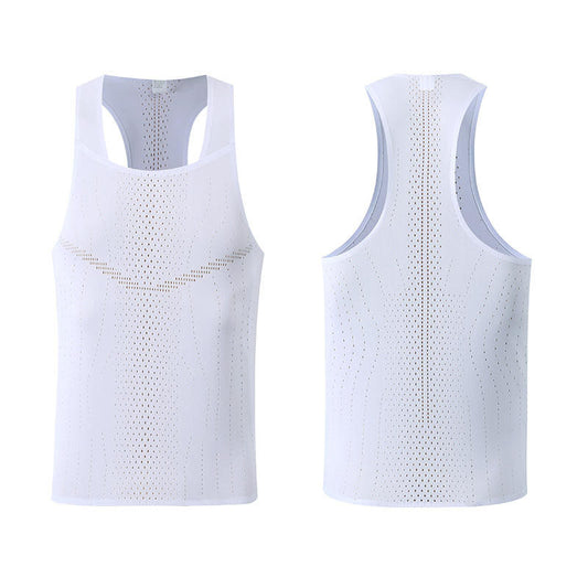 Custom Men's Singlet Running Top with Allover Laser-Cut Ventilation