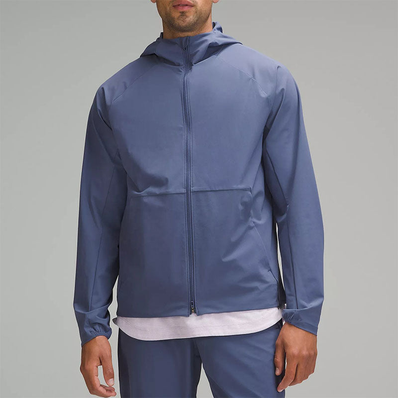 Custom Men's Stretch Waterproof Running Jacket with Hood