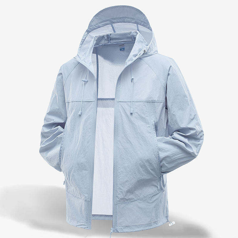 Custom UPF 50 Running Jacket for Men – Unisex Longline Hooded Style