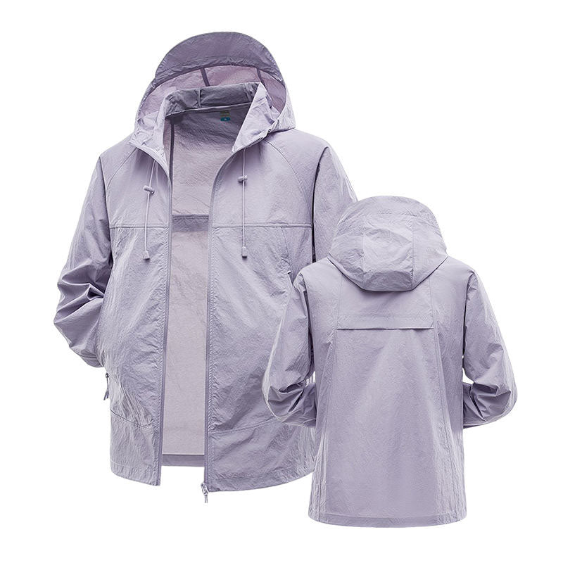 Custom UPF 50 Running Jacket for Men – Unisex Longline Hooded Style