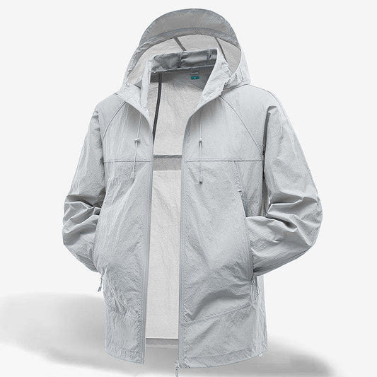 Custom UPF 50 Running Jacket for Men – Unisex Longline Hooded Style