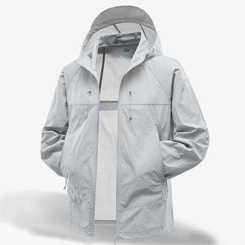 Custom UPF 50 Running Jacket for Men – Unisex Longline Hooded Style