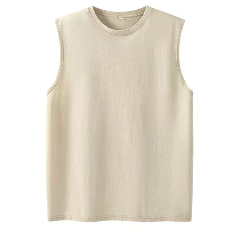 Custom Men’s Washed Running Tank Tops – 100g Cotton OEM