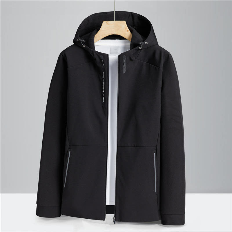 Custom Men's Waterproof Running Jacket with Vertical Chest Pocket