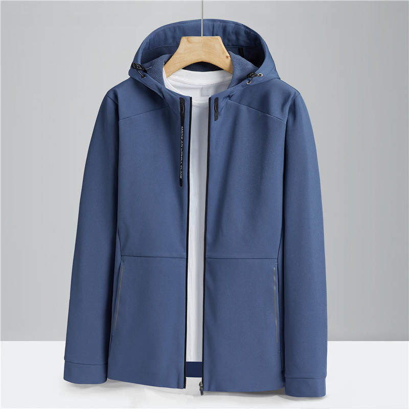 Custom Men's Waterproof Running Jacket with Vertical Chest Pocket