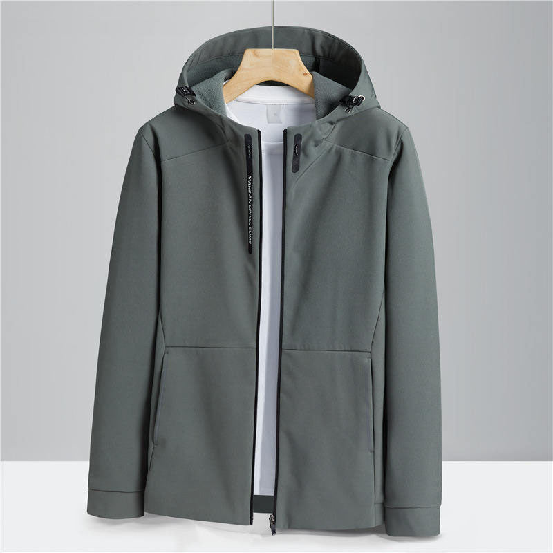 Custom Men's Waterproof Running Jacket with Vertical Chest Pocket