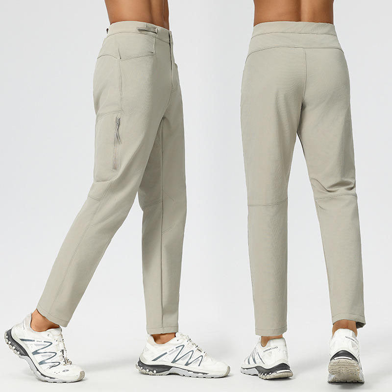Custom Men’s Waterproof Softshell Running Pants with Zip Pockets