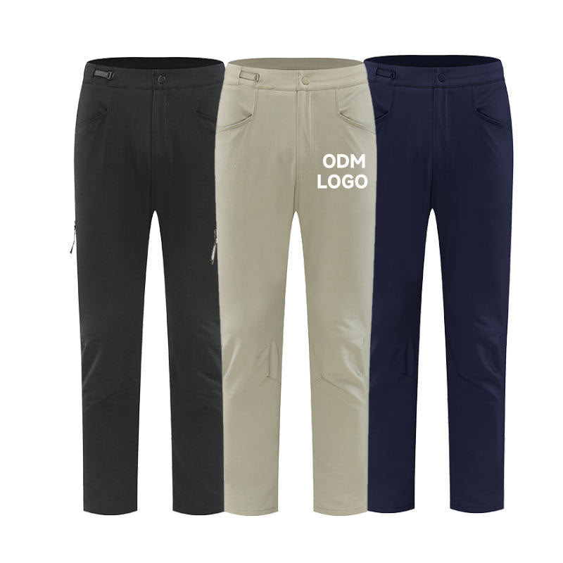 Custom Men’s Waterproof Softshell Running Pants with Zip Pockets
