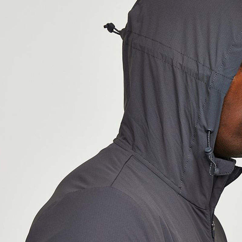 Custom Men's Windproof Winter Running Jacket with Color-Block Panels