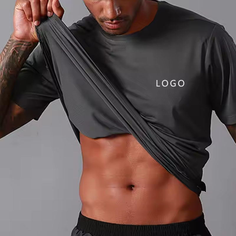 Custom Quick Drying Running T Shirt with Logo Print