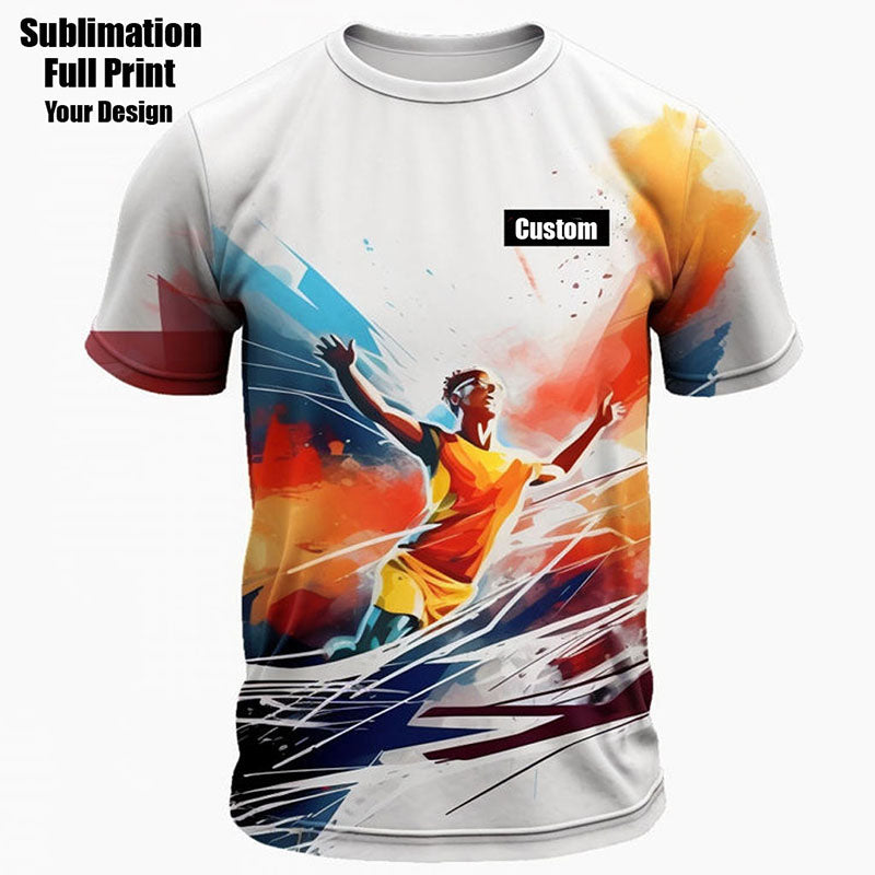Custom Run for Fun T Shirt Full Print Sublimation Event Tee