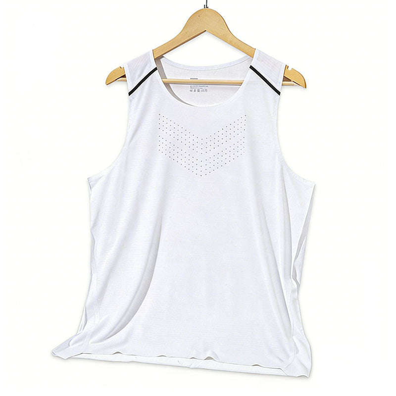 Custom Run Singlet with Quick-Dry Stretch Fabric and Chest Ventilation