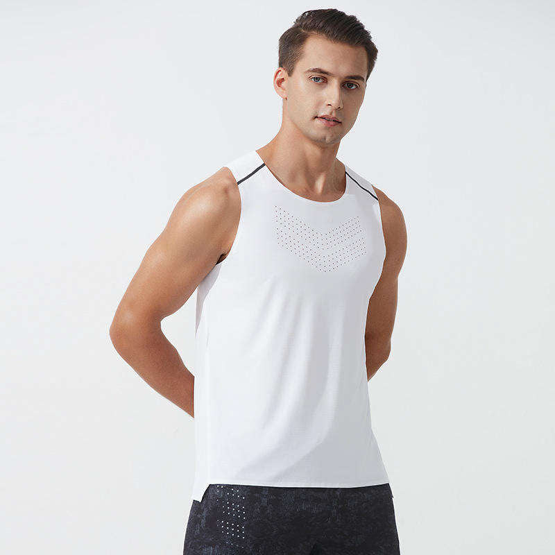 Custom Run Singlet with Quick-Dry Stretch Fabric and Chest Ventilation