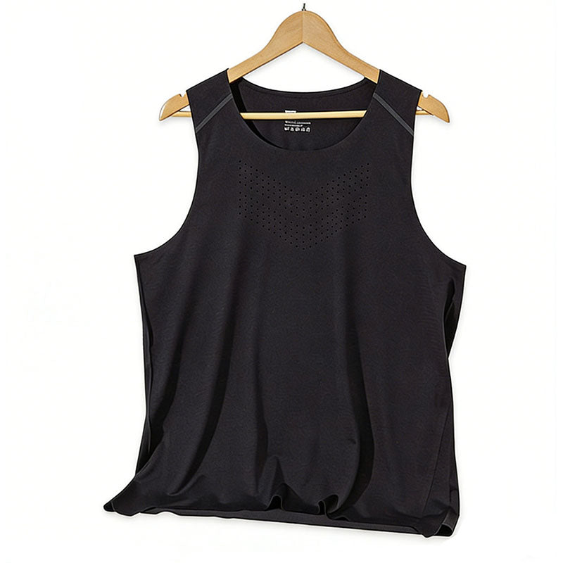 Custom Run Singlet with Quick-Dry Stretch Fabric and Chest Ventilation