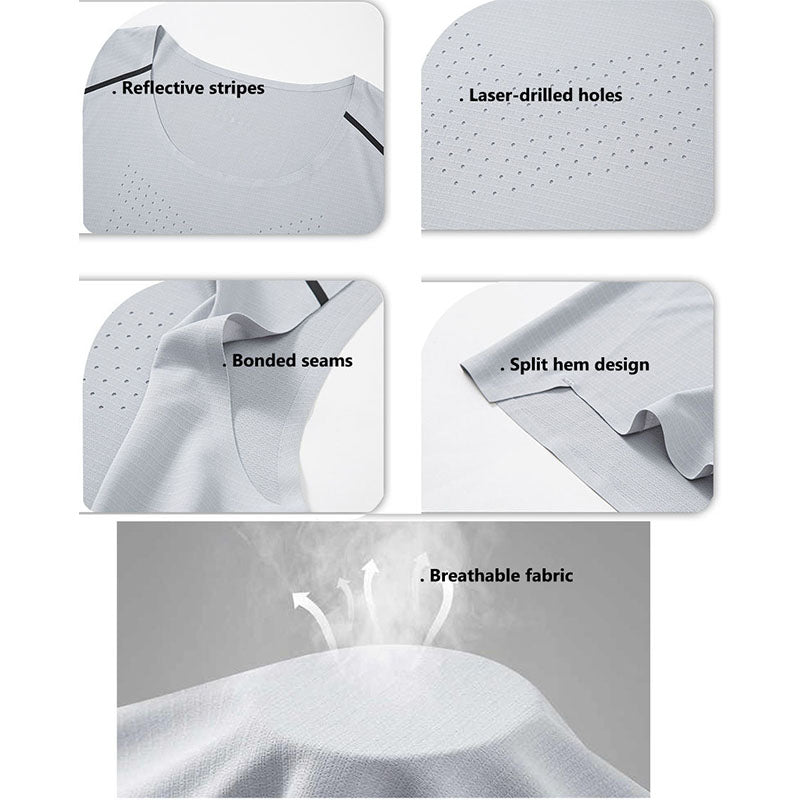 Custom Run Singlet with Quick-Dry Stretch Fabric and Chest Ventilation